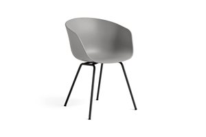 HAY - About a Chair - AAC 26 - Sorte ben + Concrete sæde  